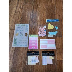 Vintage Lot Scrapbook Stickers Die Cuts Mixed Various Baby Theme NEW #3